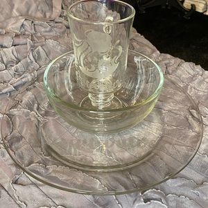 Etch Glass Dinner Set. Zodiac Sign Customizing Available.